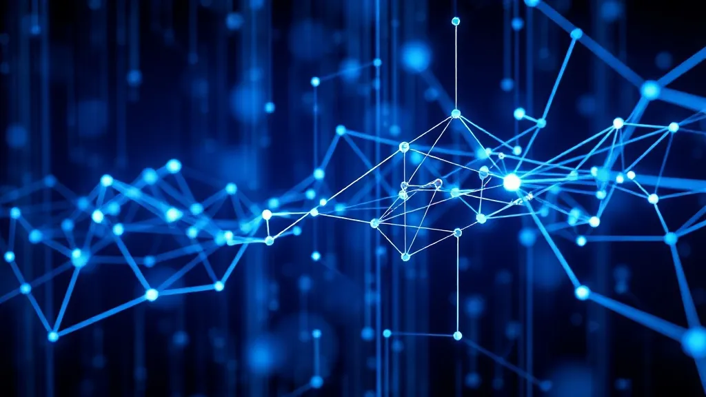 A high-tech digital visualization of neural network paramete